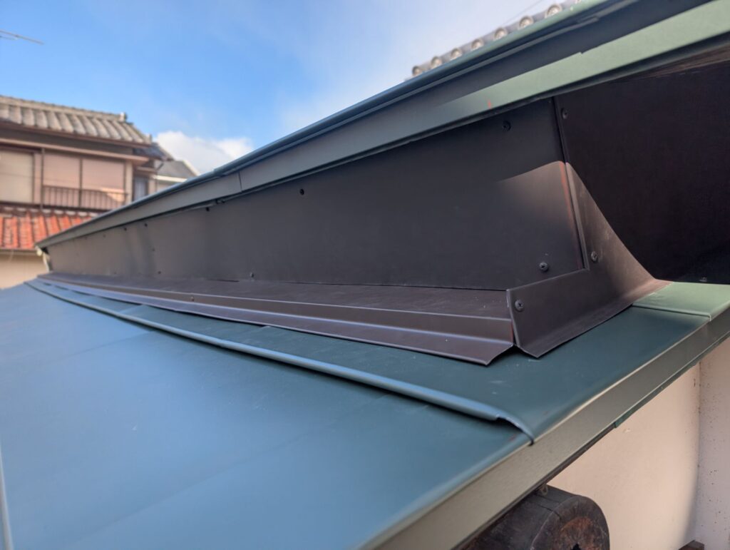 金属屋根修理完了