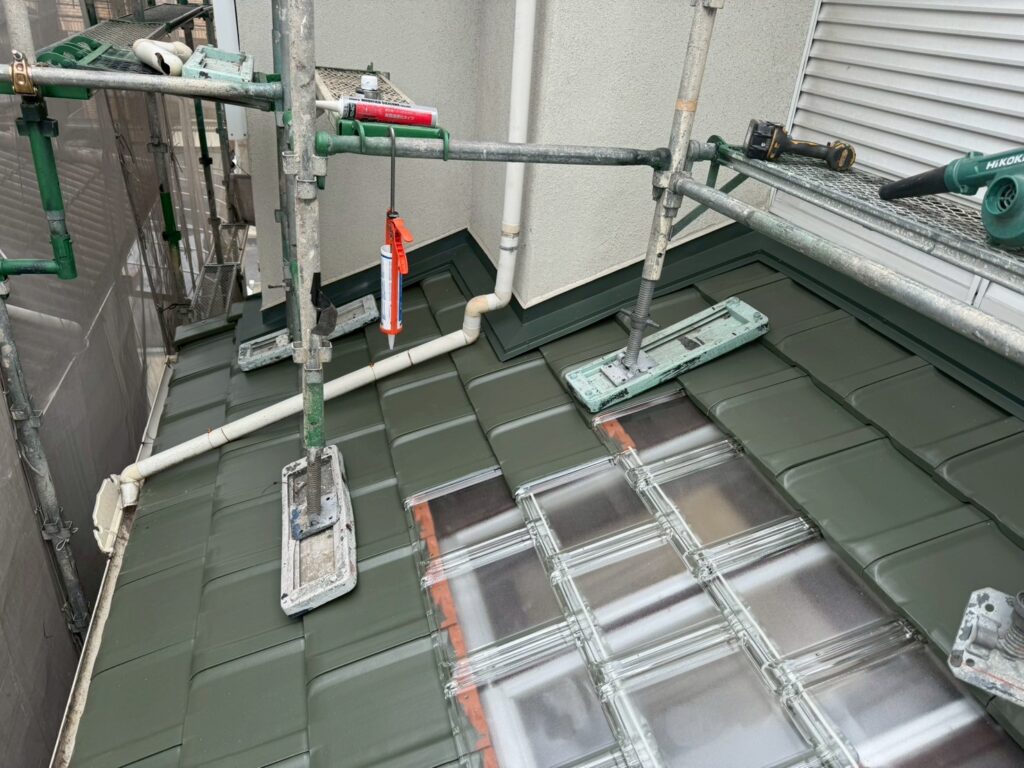平板瓦葺き