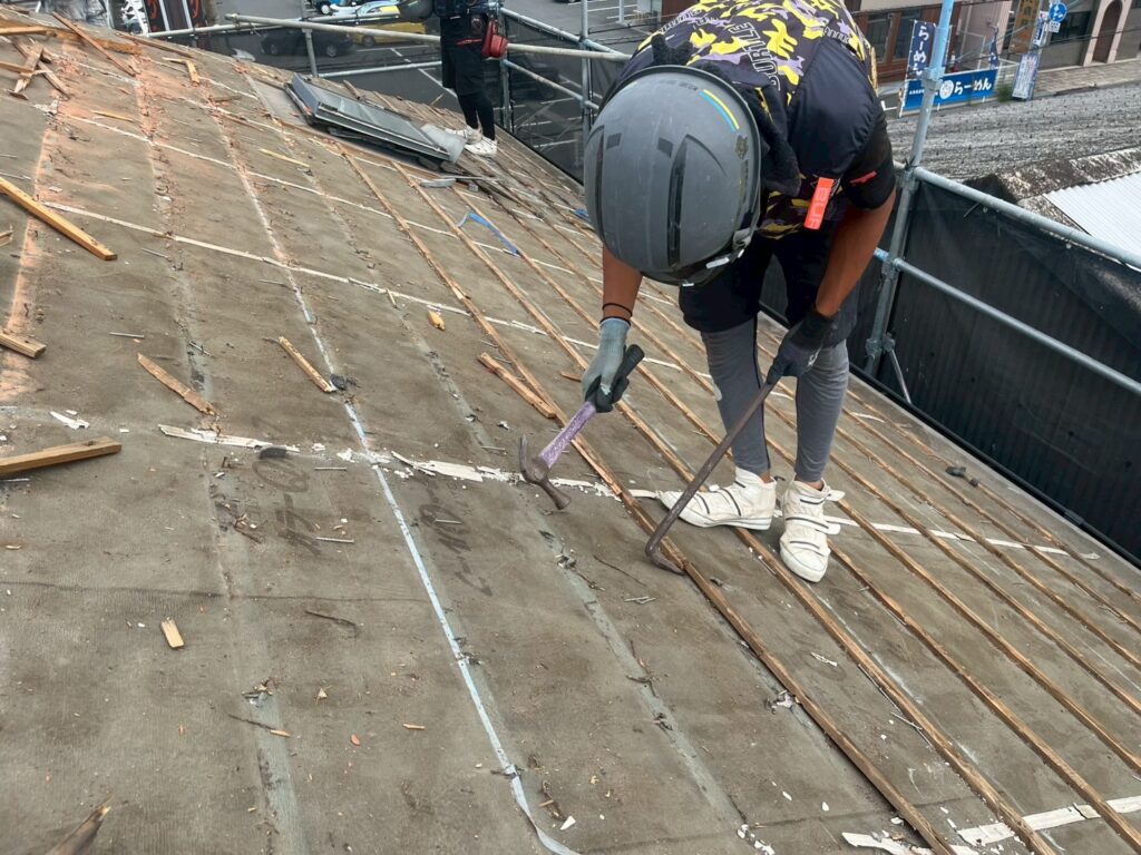 瓦桟撤去状況
