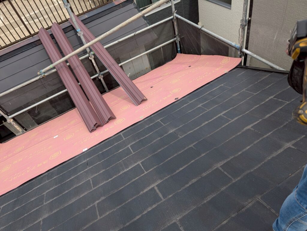 ガルテクト重ね葺き状況