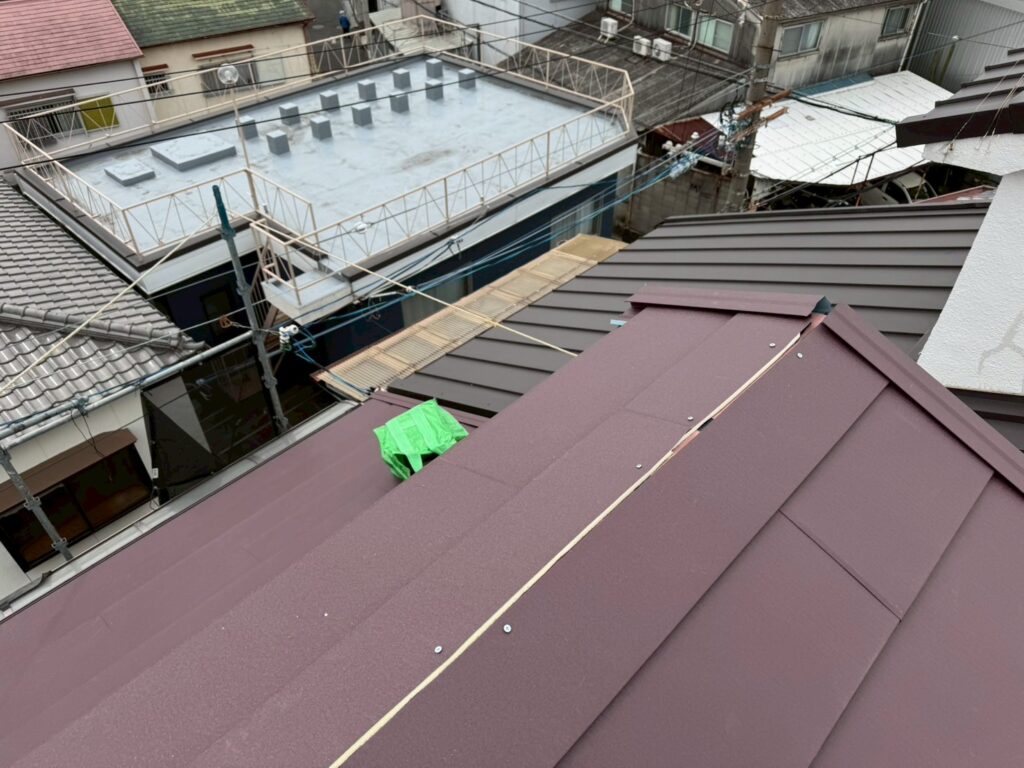 ガルテクト重ね葺き状況