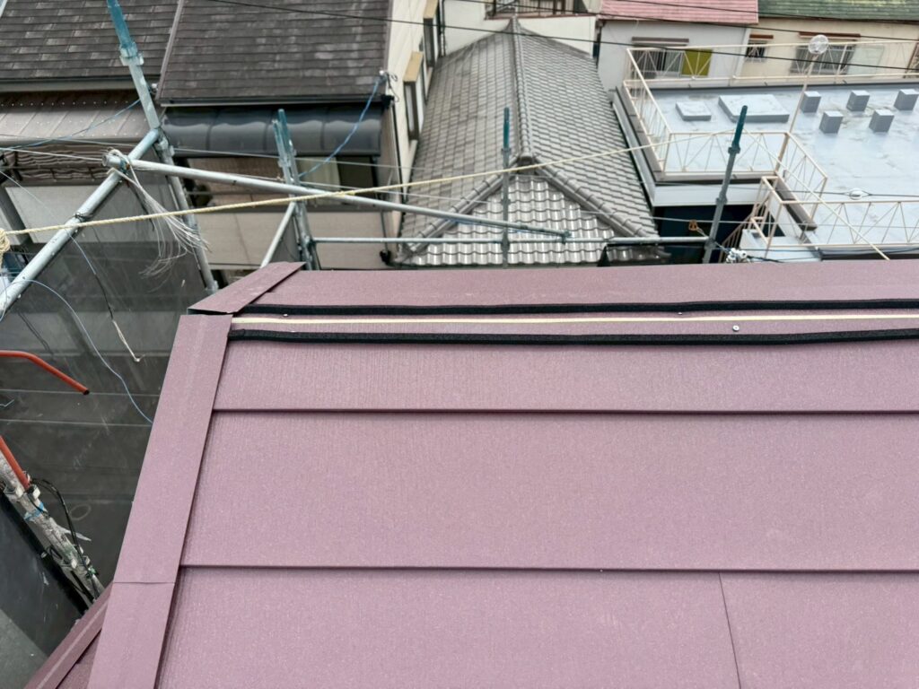 ガルテクト重ね葺き状況