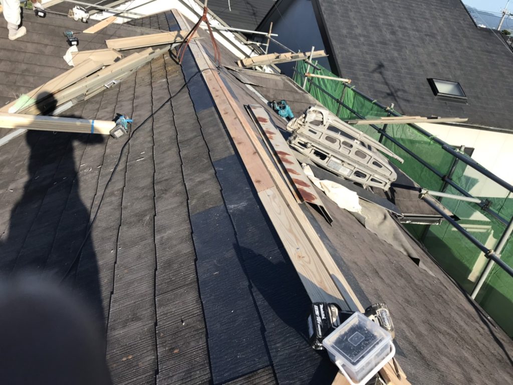 屋根修理状況